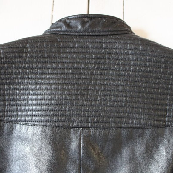 ZARA TRF Leather Motorcycle Jacket - Picture 8 of 9